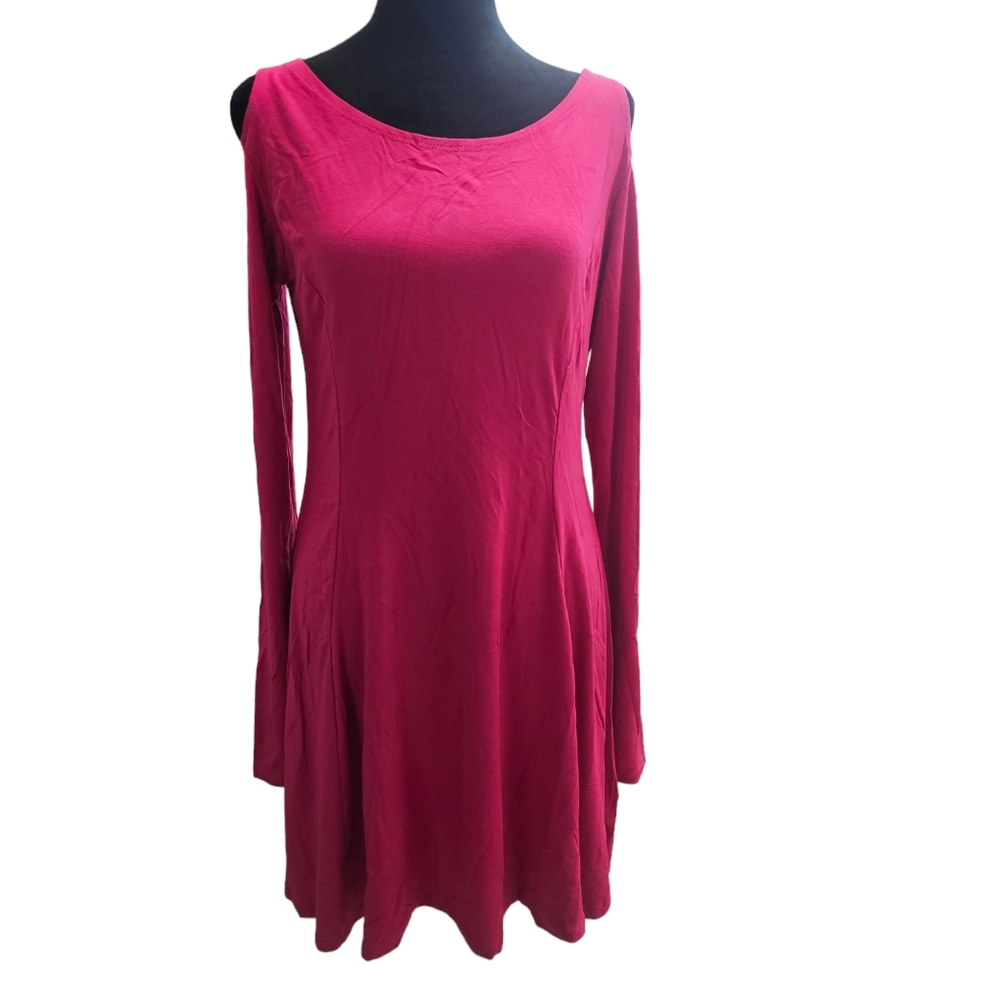 NWT Cold Shoulder Fit & Flare Dress XL Pink